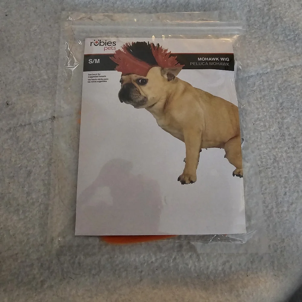 Rubie's Orange and Black Small Dog Mohawk Wig